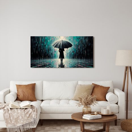 OBRAZ TAJEMNÁ POSTAVA V DEŠTI - OBRAZY LIDÍ - OBRAZY