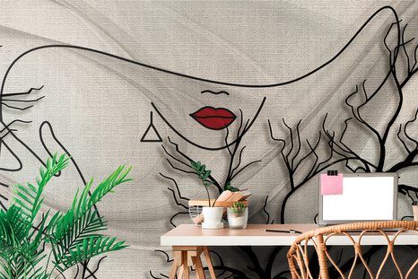 SAMOLEPÍCÍ TAPETA ABSTRAKTNÍ SÍLA ŽENY - SAMOLEPÍCÍ TAPETY - TAPETY