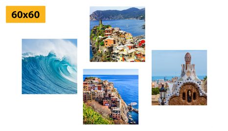 SET OBRAZŮ VŮNĚ MOŘSKÉ KRAJINY - SESTAVY OBRAZŮ - OBRAZY