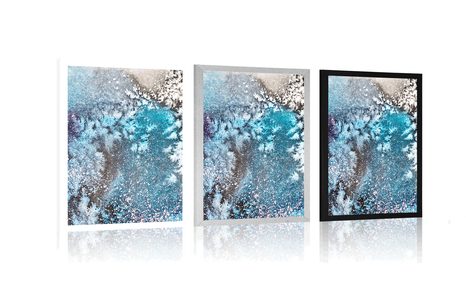 POSTER ABSTRAKTION IN AQUARELLFARBEN - ABSTRAKT UND GEMUSTERT - POSTER