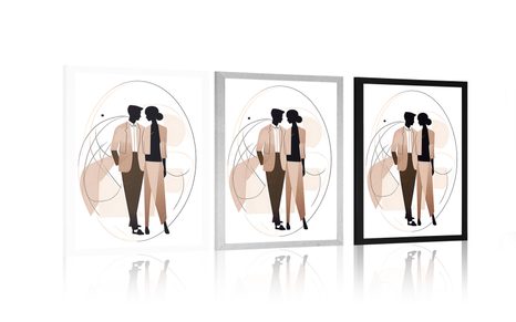POSTER ABSTRAKTE FORMEN ELEGANTES PAAR - ABSTRAKTE FORMEN - POSTER