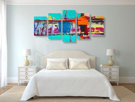 TABLOU 5-PIESE OPERA DE ARTA ABSTRACTĂ - TABLOURI ABSTRACTE - TABLOURI