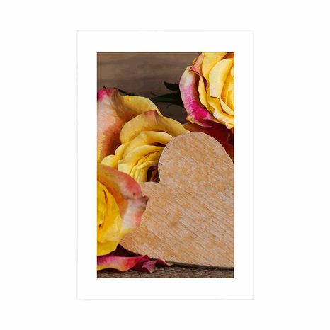 POSTER – ROSE GIALLE DI SAN VALENTINO - VINTAGE E RETRÒ - POSTER