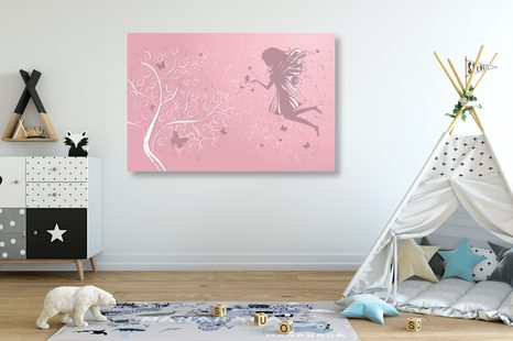 QUADRO SU TELA – FATA AMOREVOLE - QUADRI PER BAMBINI - STAMPE E QUADRI