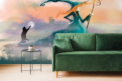 SELBSTKLEBENDE TAPETE GEMALTE HEXE - SELBSTKLEBENDE TAPETEN - TAPETEN