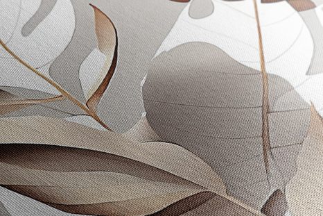 CANVAS PRINT COPPER LEAVES WITH A TOUCH OF MINIMALISM - PICTURES - 🔥 TOTAL SALE 🔥