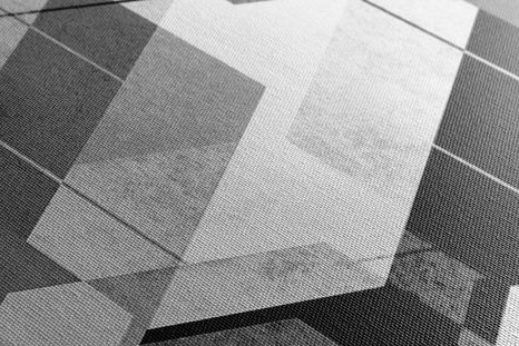 OBRAZ ABSTRAKTNÍ GEOMETRIE V ČERNOBÍLÉM PROVEDENÍ - ČERNOBÍLÉ OBRAZY - OBRAZY