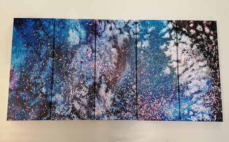 TABLOU 5-PIESE ABSTRACȚIE DIN ACUARELĂ - TABLOURI ABSTRACTE - TABLOURI