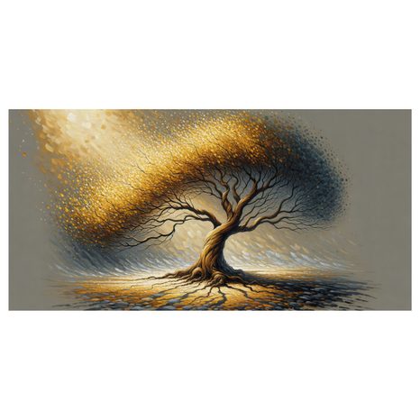 WANDBILD MAJESTÄTISCHER LEBENSBAUM IM GLANZ - BILDER BÄUME DES LEBENS - BILDER