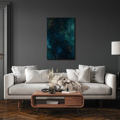 TABLEAU SUR TOILE – POUSSIÈRE D’ÉTOILES DANS L’OBSCURITÉ - IMAGES DE GALAXIE - TABLEAUX