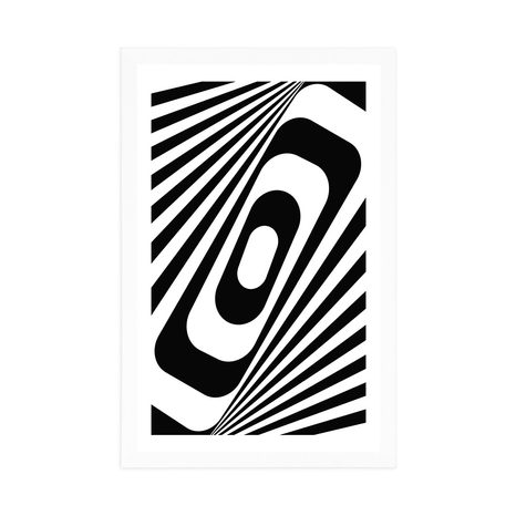 POSTER CU PASSEPARTOUT ILUZIE ÎN ALB-NEGRU - ALB-NEGRU - POSTERE