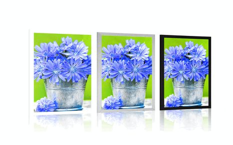 POSTER BLUMENSTRAUSS IM EIMER - VASEN - POSTER