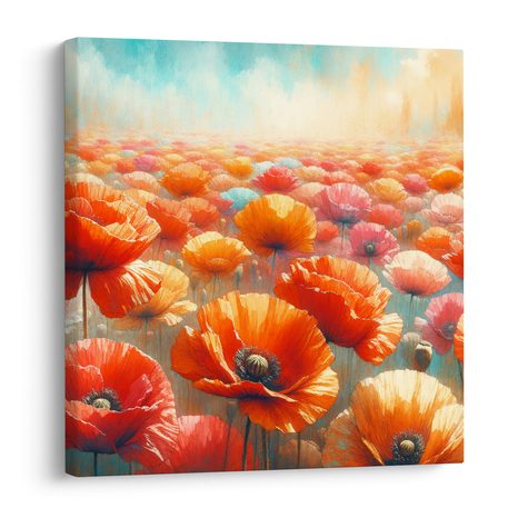 OBRAZ PESTROBAREVNÉ MÁKY - OBRAZY POLE A LOUKY - OBRAZY