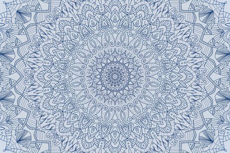 SLIKA MANDALA Z DETAJLI V MODRI BARVI - SLIKE FENG SHUI - SLIKE