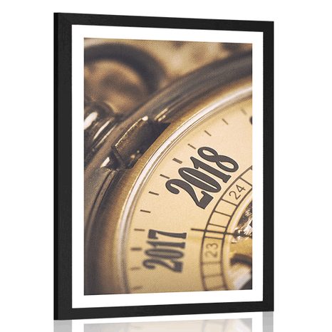 POSTER MIT PASSEPARTOUT VINTAGE-TASCHENUHR - VINTAGE UND RETRO - POSTER