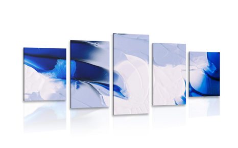 5-PIECE CANVAS PRINT ARTISTIC PAINTING OF THREE COLORS