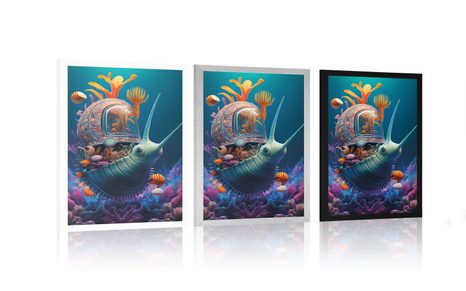 POSTER – LUMACA SURREALISTA - MONDO SOMMERSO - POSTER