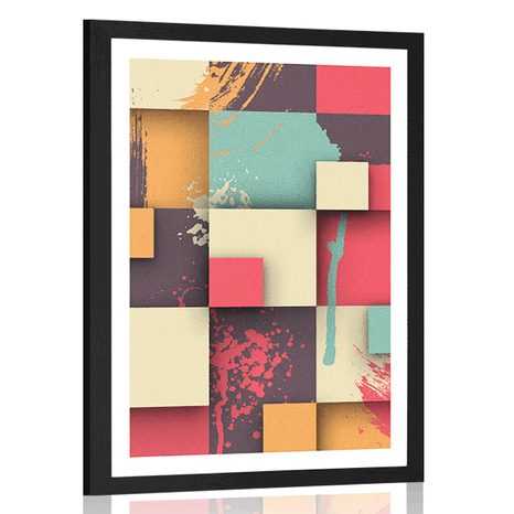 POSTER WITH MOUNT ABSTRACT TEXTURE - ABSTRACT AND PATTERNED - POSTERS