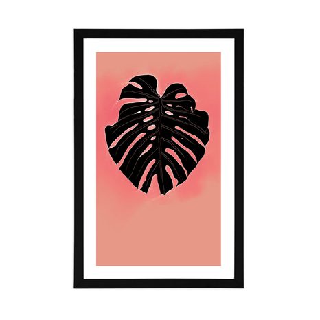 POSTER – FOGLIA NERA DI MONSTERA - MOTIVI DALLA NOSTRA OFFICINA - POSTER