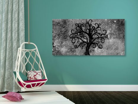 OBRAZ ČERNOBÍLÝ STROM ŽIVOTA - OBRAZY STROMY ŽIVOTA - OBRAZY