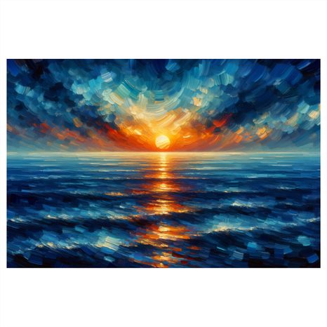 OBRAZ ZÁPAD SLUNCE NAD OCEÁNEM - OBRAZY VÝCHOD A ZÁPAD SLUNCE - OBRAZY