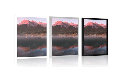 AFFICHE – COUCHER DE SOLEIL SUR LES DOLOMITES - NATURE - AFFICHES