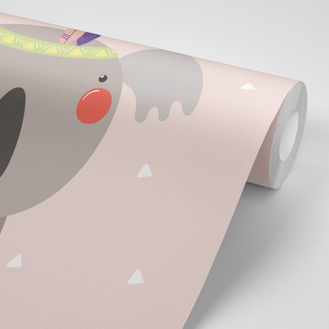 SAMOLEPÍCÍ TAPETA KOALA S INDIÁNSKÝM PÍRKEM - SAMOLEPÍCÍ TAPETY - TAPETY