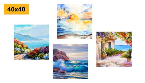 SET OBRAZŮ MOŘE A PLÁŽ - SESTAVY OBRAZŮ - OBRAZY