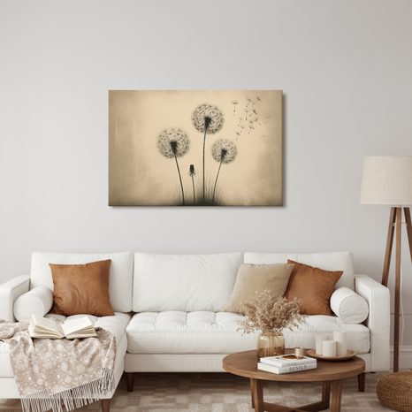 CANVAS SCHILDERIJ STILLE SCHOONHEID VAN PAARDENBLOEMEN - SCHILDERIJEN - MEGA UITVERKOOP TOT 70% 🔥