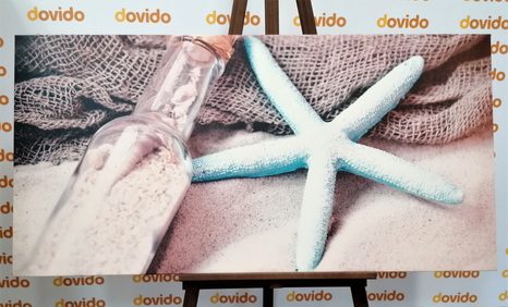 КАРТИНА НА ПЛАТНО – МОРСКА ЗВЕЗДА НА ПЛАЖА - НАТЮРМОРТИ - КАРТИНИ