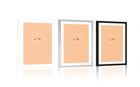 PLAKÁT S PASPARTOU BUBLINA BAREV - MOTIVY Z NAŠÍ DÍLNY - PLAKÁTY