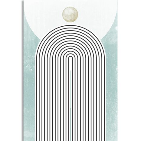 WANDBILD MODERNER BLAUER REGENBOGEN MID-CENTURY - ABSTRAKTE BILDER - BILDER