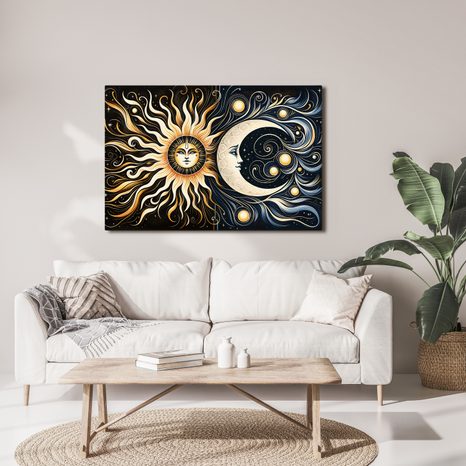 OBRAZ SLUNCE A LUNA - OBRAZY MĚSÍC - OBRAZY