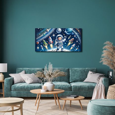 OBRAZ DOBRODRUŽSTVÍ V GALAXII MALÉHO HRDINY - DĚTSKÉ OBRAZY VESMÍR - OBRAZY