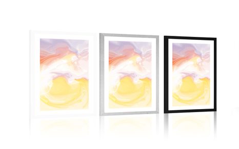 POSTER MIT PASSEPARTOUT ZUSAMMENSPIEL DER PASTELLFARBEN - MOTIVE AUS UNSERER WERKSTATT - POSTER