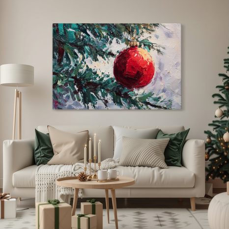 OBRAZ SVÁTEČNÍ OZDOBA NA STROMĚ - VÁNOČNÍ A ZIMNÍ OBRAZY - OBRAZY