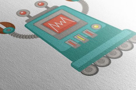 QUADRO SU TELA – PER PICCOLI AMANTI DEI ROBOT - QUADRI PER BAMBINI - STAMPE E QUADRI