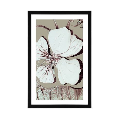 POSTER MIT PASSEPARTOUT KAPUZINERKRESSE IN BEZAUBERNDEM DESIGN - MOTIVE AUS UNSERER WERKSTATT - POSTER