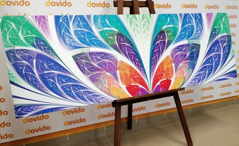 КАРТИНА НА ПЛАТНО – АБСТРАКЦИЯ НА ЦВЕТНО СТЪКЛО - АБСТРАКТНИ КАРТИНИ - КАРТИНИ