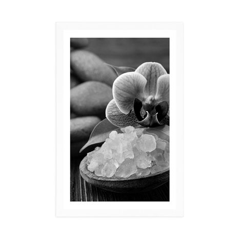 POSTER WITH MOUNT MAGIC OF WELLNESS IN BLACK AND WHITE - BLACK AND WHITE - POSTERS