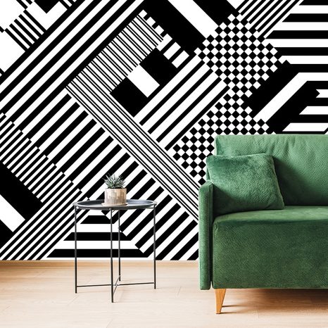 SELF ADHESIVE WALLPAPER DECENT BLACK AND WHITE PATTERNS - SELF-ADHESIVE WALLPAPERS - WALLPAPERS