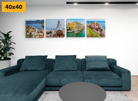 SET DI QUADRI – PAESAGGI COSTIERI ABBAGLIANTI - COLLEZIONI DI QUADRI - STAMPE E QUADRI