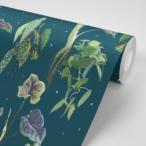 TAPETA NÁDHERNÉ LISTY NA MODRÉM POZADÍ - TAPETY PŘÍRODA - TAPETY