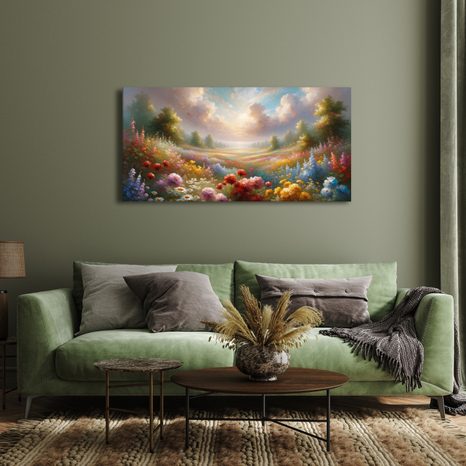 OBRAZ SLUNEČNÉ KVĚTINOVÉ ÚDOLÍ - OBRAZY POLE A LOUKY - OBRAZY