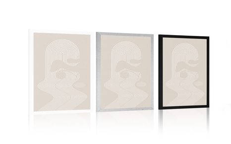 POSTER EINZIGARTIGES REGENBOGEN-MUSTER MID-CENTURY - MOTIVE AUS UNSERER WERKSTATT - POSTER