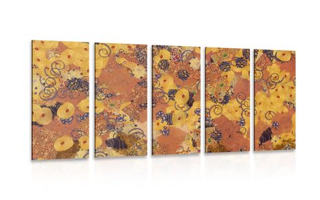 5-PIECE CANVAS PRINT ABSTRACTION INSPIRED BY G. KLIMT - ABSTRACT PICTURES - PICTURES