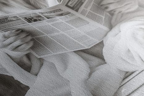 KÉP FEHÉR OROSZLÁN ÚJSÁGGAL A WC-N - TIGRIST, OROSZLÁNT ÁBRÁZOLÓ KÉPEK - KÉPEK