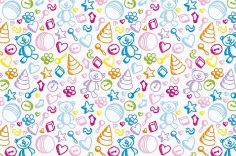 SAMOLEPÍCÍ TAPETA HRAČEK V PASTELOVÝCH BARVÁCH - SAMOLEPÍCÍ TAPETY - TAPETY