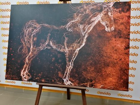 WANDBILD ABSTRAKTES PFERD - ABSTRAKTE BILDER - BILDER