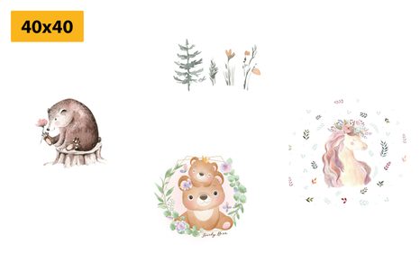 SET OBRAZOV ZVIERATKÁ V JEMNÝCH TÓNOCH - ZOSTAVY OBRAZOV - OBRAZY